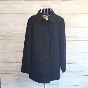 Merona Black Trench Coat for Women Size L